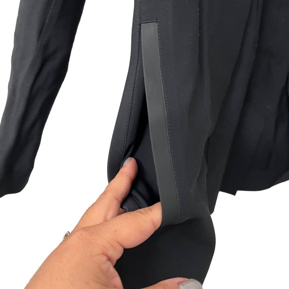 Athleta Black Stellar Open Blazer Travel Modern Minimal Size Small Tall - Picture 4 of 8